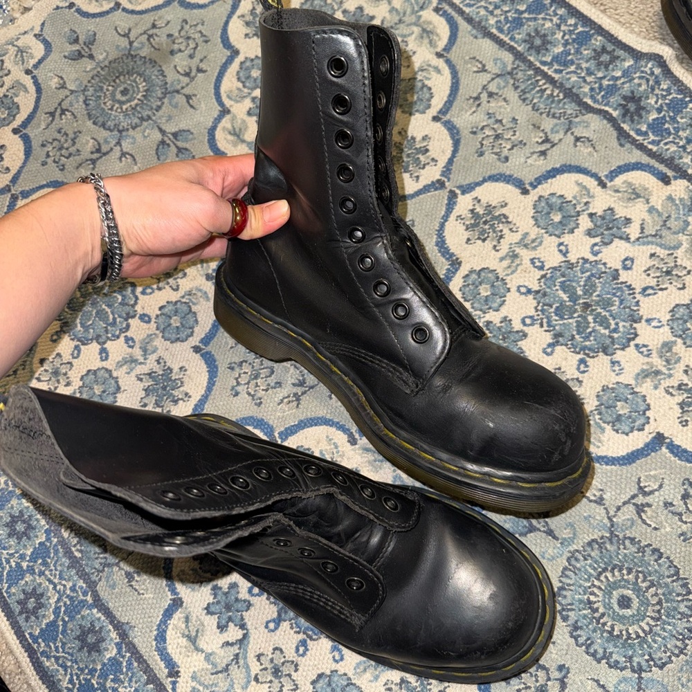 Black Steel Toe Dr Martens Boots
